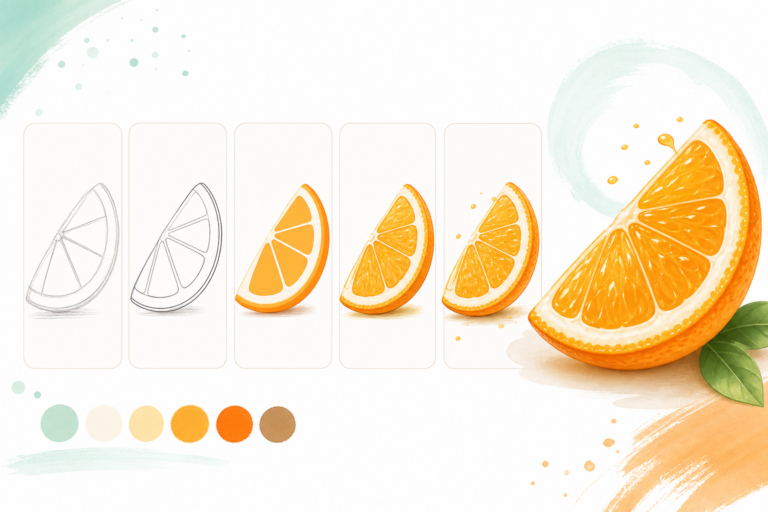 How to Draw an Orange Slice in Procreate