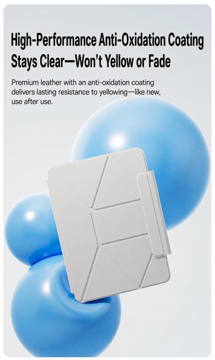 Magnetic rotating iPad case detail
