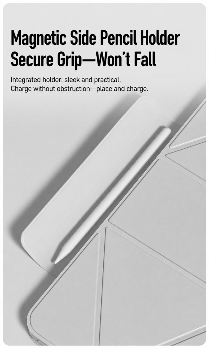 Magnetic rotating iPad case detail